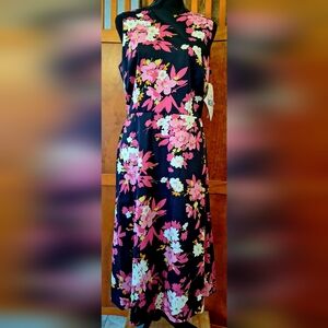 🌸NWT DANNY & NICOLE sleeveless midi dress Size 10P